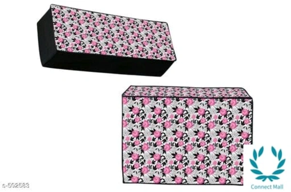  Colorful Non Woven Split AC Covers Vol 1 - Indoor-40inX 10in X 13in, Outdoor- 35inX 15inX 21in, Black, Non Wove, Printed,  Set1